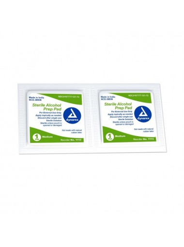 [美國直送 醫用品牌 ] Dynarex Sterile Alcohol Pads 70% 酒精消毒濕巾 (獨立包裝 散裝 20塊)  